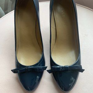 Talbots Aubrey Navy Patent Leather Pump Size 8M